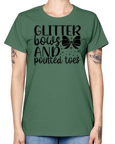 Glitter bows and pointed toes 130# - ballet -  Missy T-Shirt