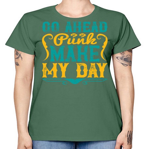 Go Ahead Punk Make My Day Style 45# - dogs -  Missy T-Shirt