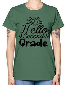Hello Second Grade 322# - second grade -  Missy T-Shirt