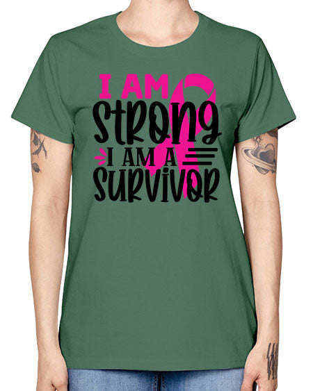 I Am Strong I Am a Survivor 19# - breast cancer -  Missy T-Shirt