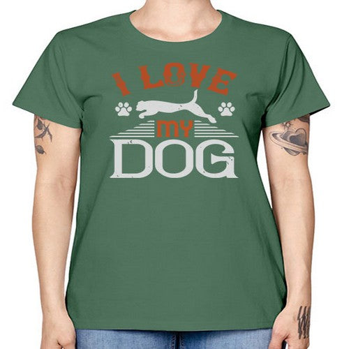 I Love My Dog Style 189# - dogs -  Missy T-Shirt