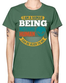 I am a human being nothing is alien to me 7# - ufo -  Missy T-Shirt