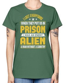I was an enemy alien 24# - ufo -  Missy T-Shirt