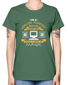 Im a computer scientist please stand back 34# - computer -  Missy T-Shirt