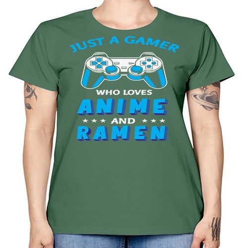 Just A Gamer Who Loves Anime and Ramen 262# - anime -  Missy T-Shirt