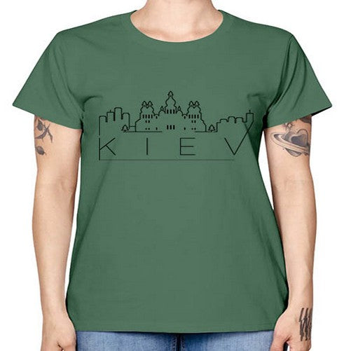 Kiev Minimal Skyline 1058# - cities -  Missy T-Shirt