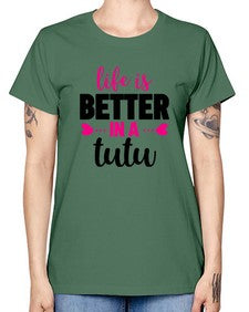 Life is better in a tutu 153# - ballet -  Missy T-Shirt