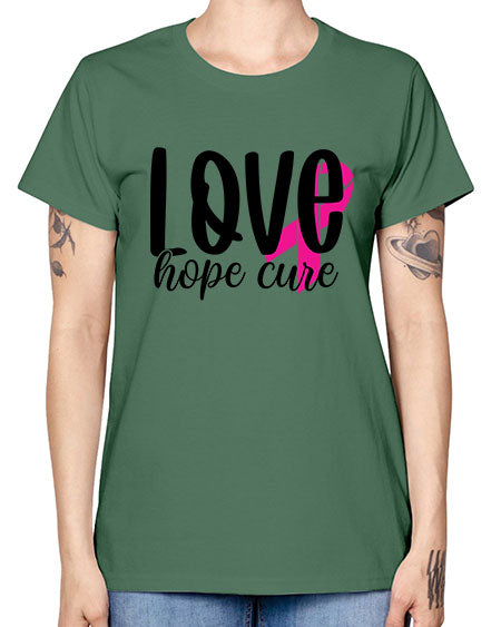 Love Hope Cure 13# - breast cancer -  Missy T-Shirt