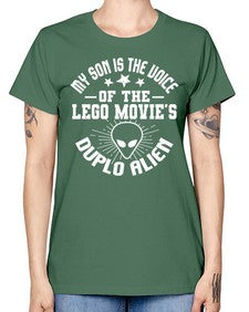 My son is the voice of the logo movies 34# - ufo -  Missy T-Shirt