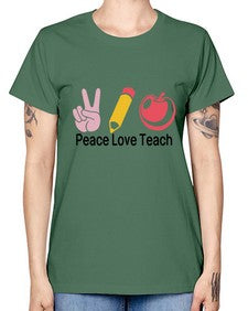 Peace Love Teach 1303# - teacher -  Missy T-Shirt