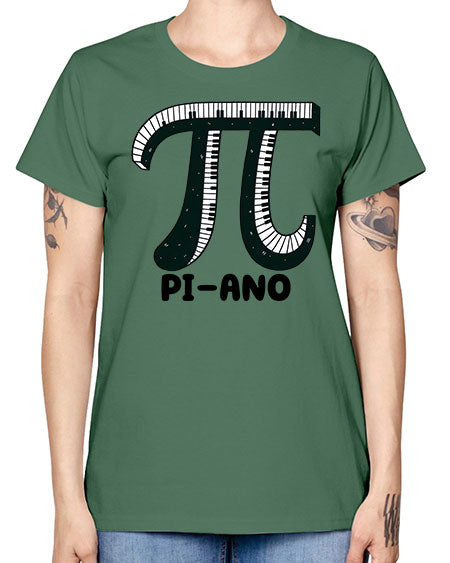 Piano Funny Math Music Sublimation 37# - pi -  Missy T-Shirt