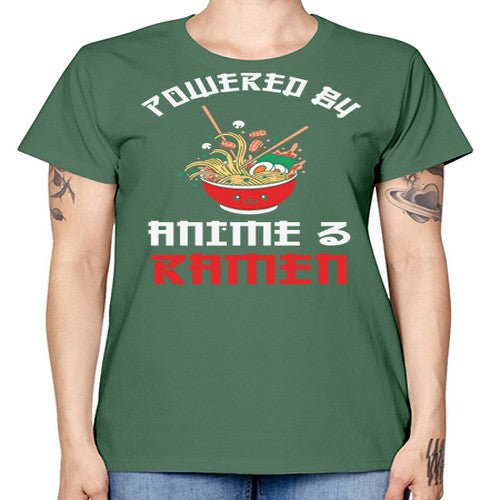 Powered by Anime amp Ramen 275# - anime -  Missy T-Shirt