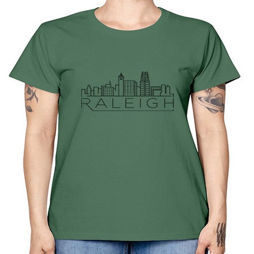 Raleigh Minimal Skyline 1707# - cities -  Missy T-Shirt