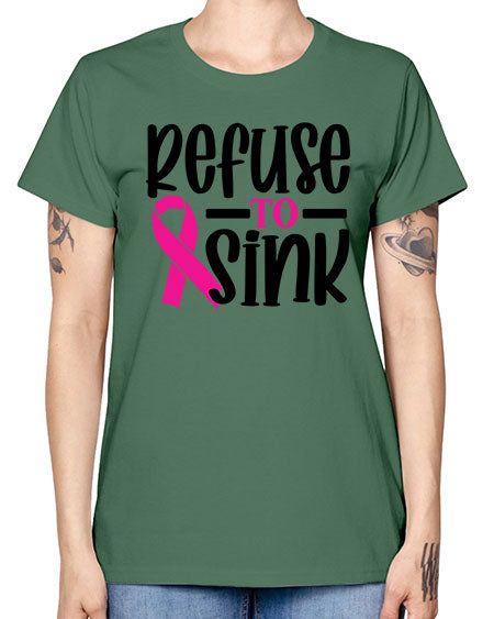 Refuse to Sink 9# - breast cancer -  Missy T-Shirt