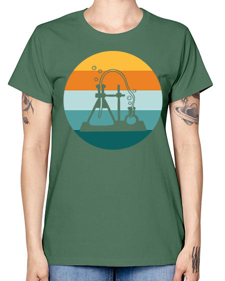 ScientistRetroSunsetScientistSkinite Scientist Skinite 39# - general science -  Missy T-Shirt