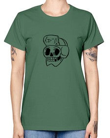Skull Skeleton 144# - skull and bones -  Missy T-Shirt