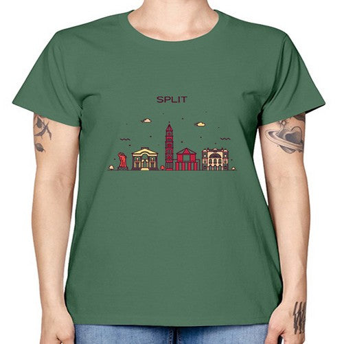 Split 1877# - cities -  Missy T-Shirt