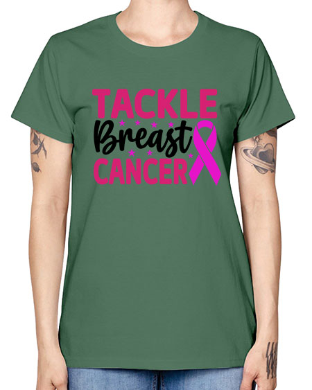 Tackle Breast Cancer 5# - breast cancer -  Missy T-Shirt