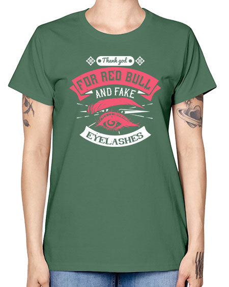 Thank god for Red Bull and fake eyelashes Style 185# - beauty - fashion -  Missy T-Shirt
