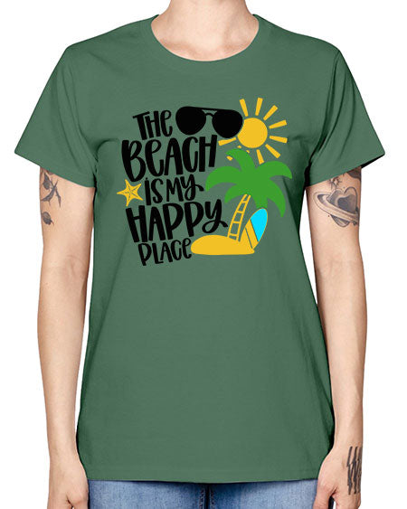 The Beach Is My Happy Place Style 12# - summer -  Missy T-Shirt