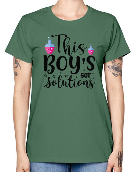 This Boy s Got Solutions 20# - general science -  Missy T-Shirt