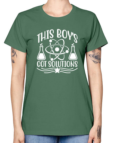 This Boy s Got Solutions 21# - general science -  Missy T-Shirt