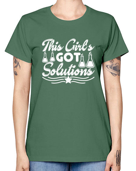 This Girl s Got Solutions 18# - general science -  Missy T-Shirt