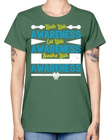 Walk with awareness Eat with awareness Breathe with awareness Style 9# - Self awareness -  Missy T-Shirt