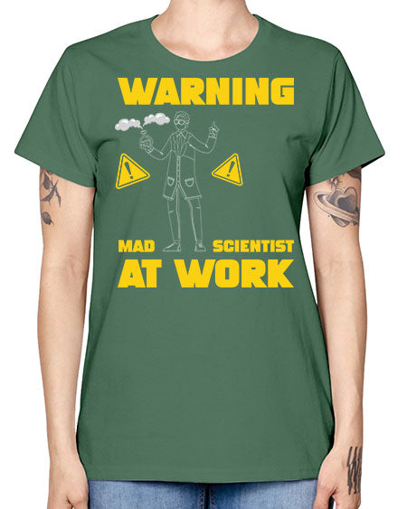 WarningMadScientistAtWorkScientistSkinite Scientist Skinite 13# - general science -  Missy T-Shirt