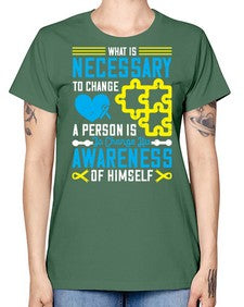 What is necessary to change a person is to change his awareness of himself Style 8# - Self awareness -  Missy T-Shirt