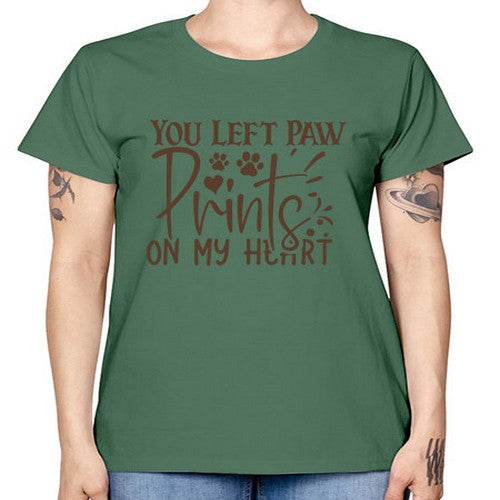 You Left Paw Prints On My Heart Style 53# - dogs -  Missy T-Shirt