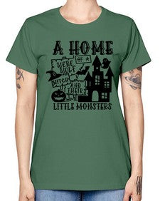 a home of a were wolf witch and their little monsters 53# - witch -  Missy T-Shirt