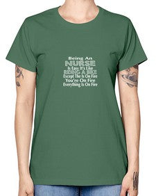 being an nurse is easy its like 611# - nurse -  Missy T-Shirt