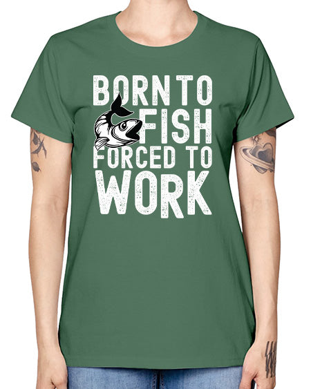 born to fish 64# - shark-fish -  Missy T-Shirt