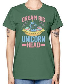 dream big unicorn head 98# - unicorn -  Missy T-Shirt