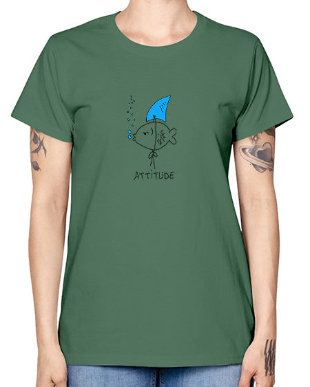 fish shark attitude 93# - shark-fish -  Missy T-Shirt