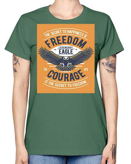 freedom eagle 35# - birds -  Missy T-Shirt
