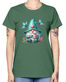 gnome with butterfly 14# - gnome -  Missy T-Shirt