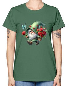gnome with butterfly 24# - gnome -  Missy T-Shirt