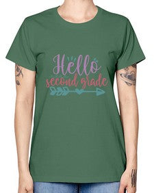 hello second grade 320# - second grade -  Missy T-Shirt