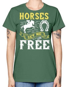 horses set me free Style 39# - horse -  Missy T-Shirt