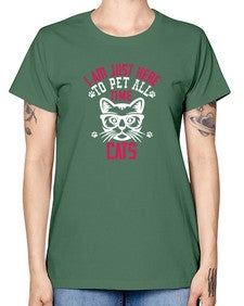 i am just here topet all time cats Style 52# - cats -  Missy T-Shirt