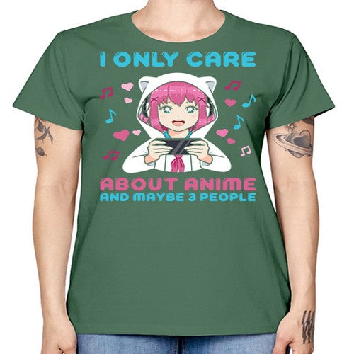 i only care about anime and maybe people234# - anime -  Missy T-Shirt