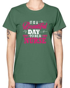 it is a beautiful day to be a nurse 998# - nurse -  Missy T-Shirt
