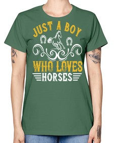 just a boy who loves horses Style 32# - horse -  Missy T-Shirt