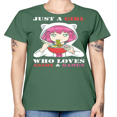 just a girl who loves anime and ramen258# - anime -  Missy T-Shirt