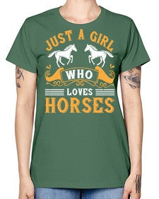 just a girl who loves horses Style 31# - horse -  Missy T-Shirt