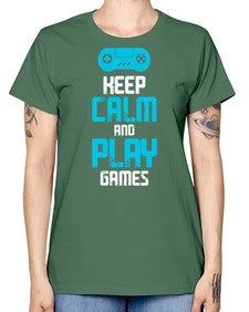 keep calm and play games 133# - video games -  Missy T-Shirt