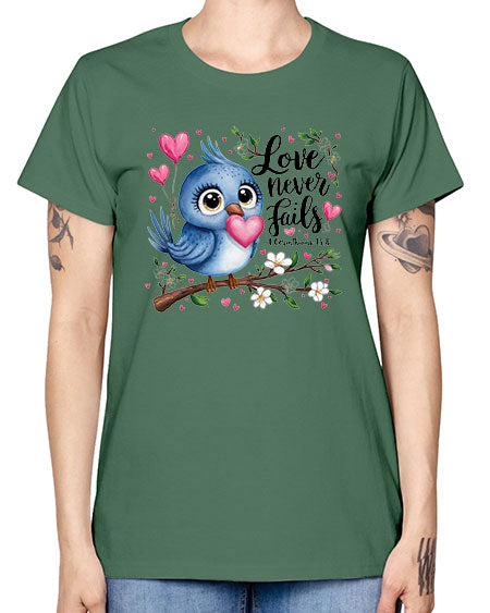 love never fails 63# - birds -  Missy T-Shirt
