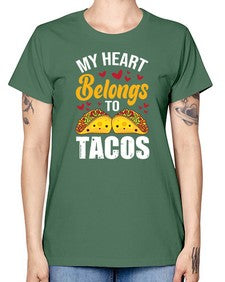 my heart belongs to tacos 1423# - tacos -  Missy T-Shirt